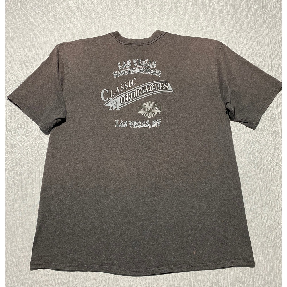 Harley Davidson Las Vegas Classic Motorcycles Pocket T-Shirt 2XL